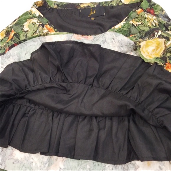 Jack By BB Dakota Green Floral Pleated Skirt - Picture 5 of 8